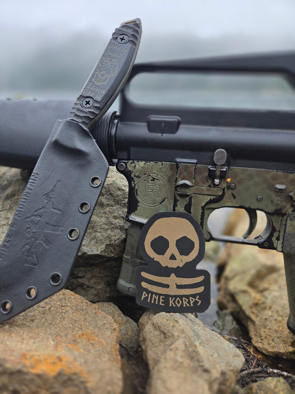 PineKorps Death Head Patch - Brown